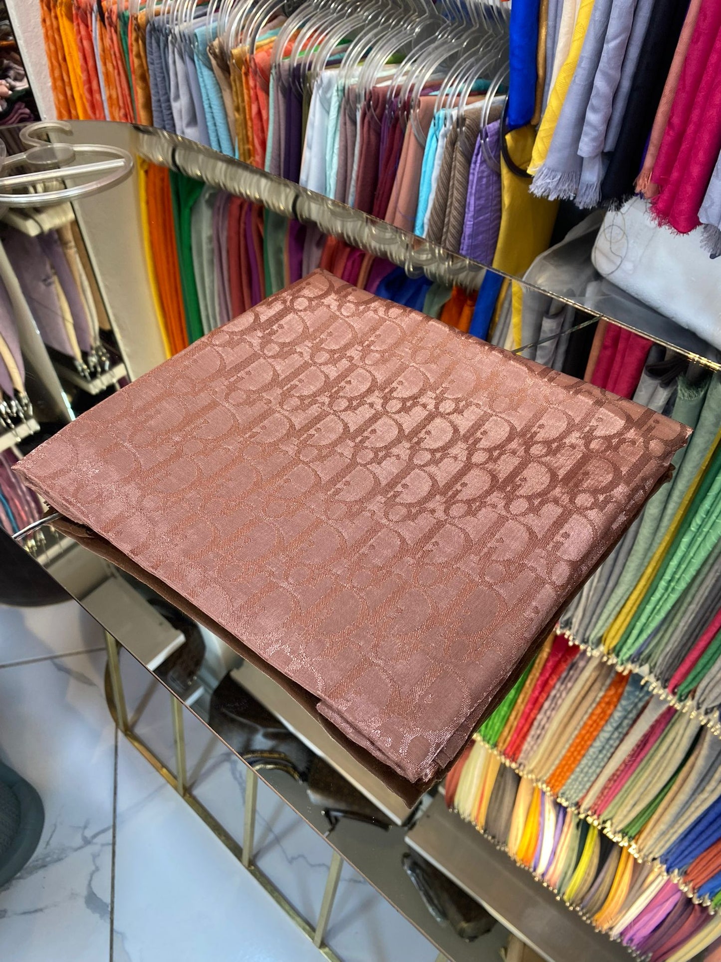 Açık kahve DD dior şal