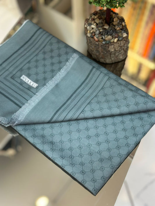 Açık zümrüt yeşili Ww Pamuk ipek şal