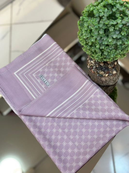 Lila&Ekru Ww Pamuk ipek şal