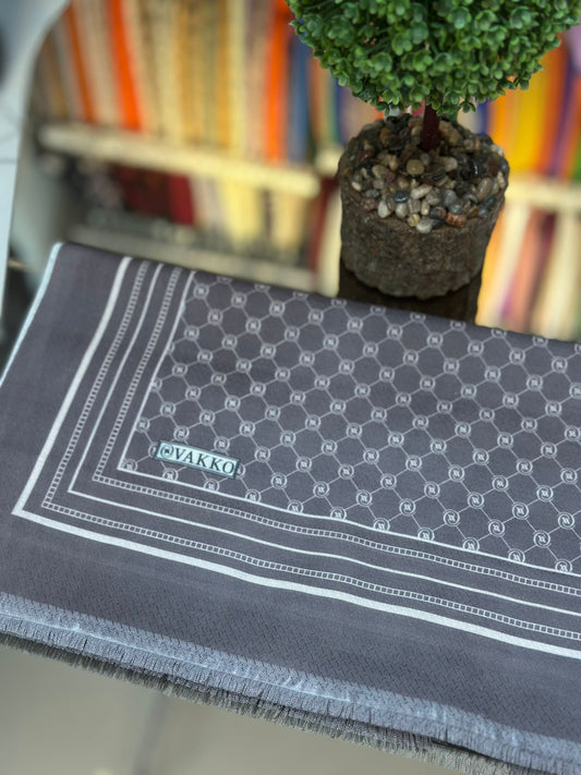 Toprak Gri Ww Pamuk ipek şal