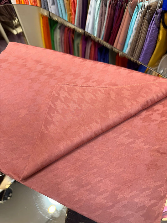 Şeftali tonu Kazayağı pamuk jakar şal