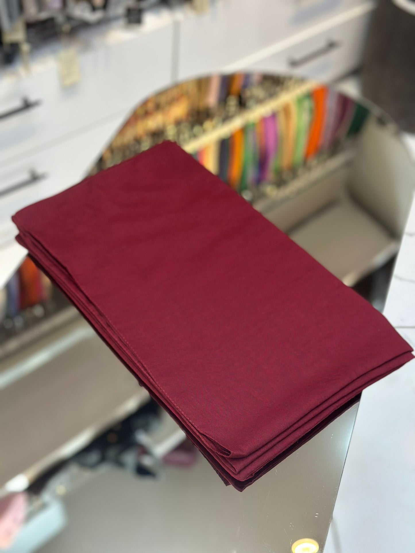 Bordo soft crash ipeksi pamuk şal