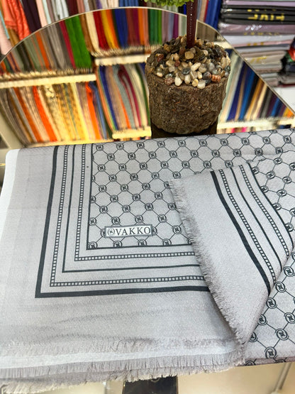Gri Ww Pamuk İpek şal